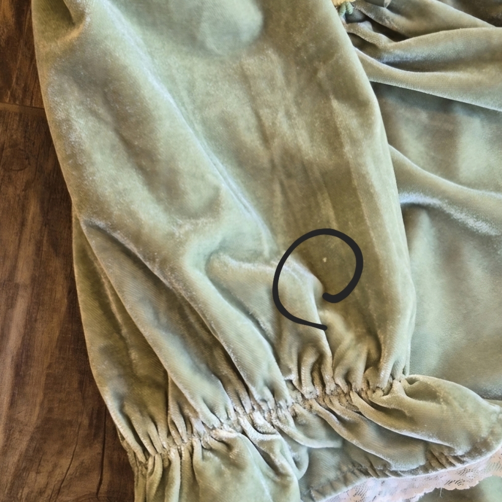 Free People Let's Voyage Velvet Viscose Lace Top in Soft Mint Combo, XS - Picture 12 of 12